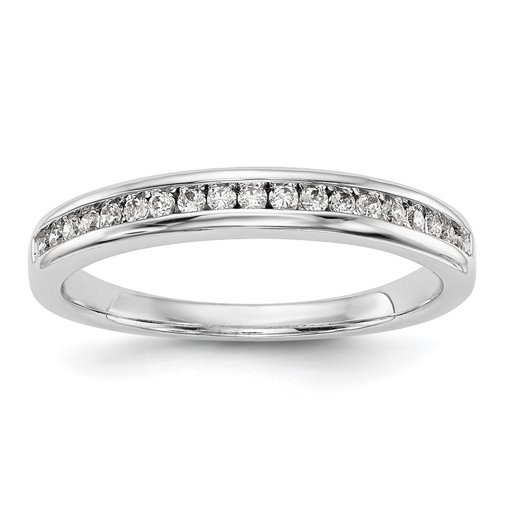 Buy Stylish 14K White Gold Wedding Band with 1/5 Carat Diamonds - Value!