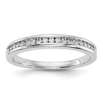 Buy Stylish 14K White Gold Wedding Band with 1/5 Carat Diamonds - Value!