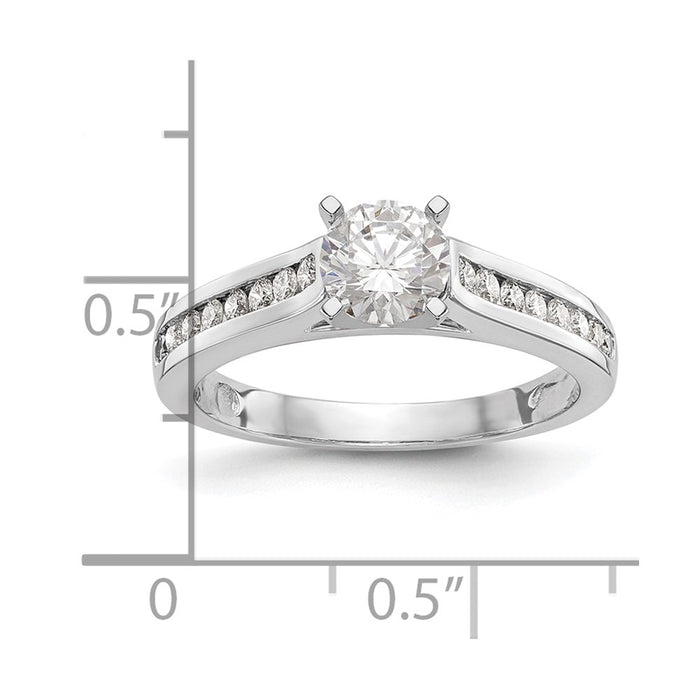 Buy 14K White Gold Semi-Mount Engagement Ring - 1/4 Carat Diamonds, Stylish Design-8