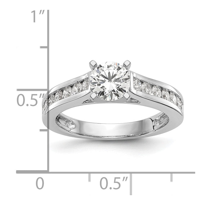 Exclusive 14K White Gold Engagement Ring - 1/3 Carat Diamond, Stylish Design-8