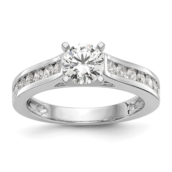 14K White Gold Engagement Ring - 1/3 Carat Diamond