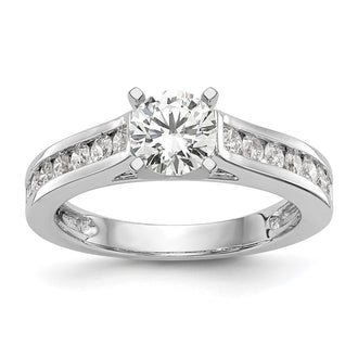 Exclusive 14K White Gold Engagement Ring - 1/3 Carat Diamond, Stylish Design