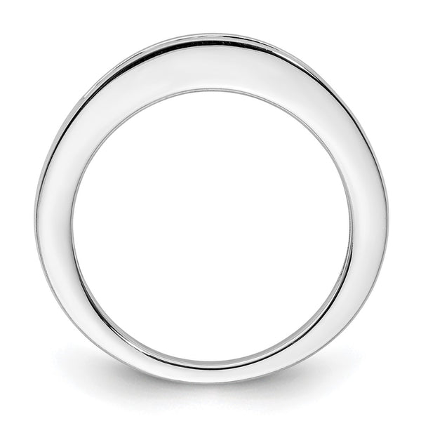 14K White Gold Wedding Band with 1/8 Carat Diamonds - Style GR1-1022658