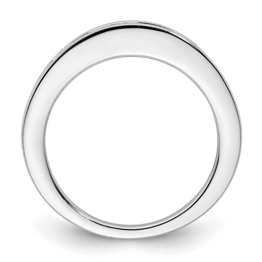 Buy Stylish 14K White Gold Wedding Band with 1/8 Carat Diamonds - Luxury Value!