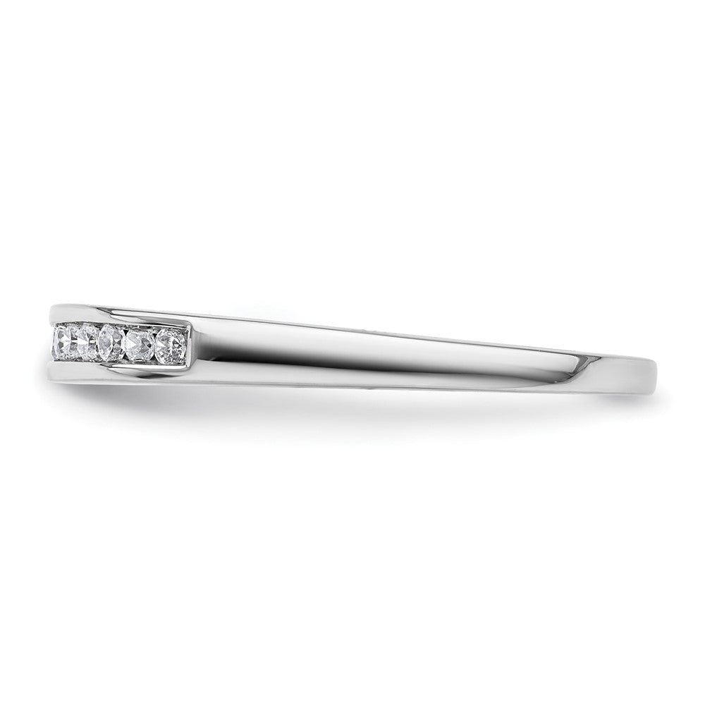 Buy Stylish 14K White Gold Wedding Band with 1/8 Carat Diamonds - Luxury Value!