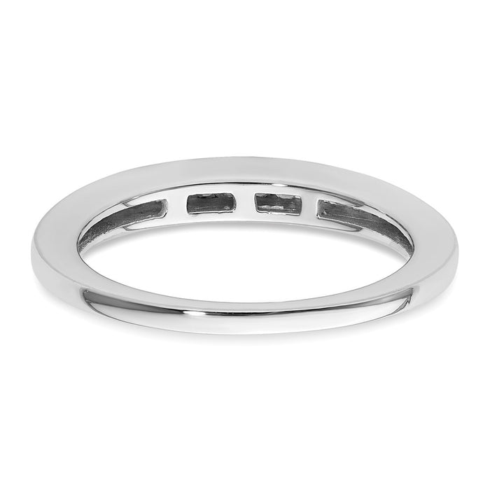 Buy Stylish 14K White Gold Wedding Band with 1/8 Carat Diamonds - Luxury Value!-5