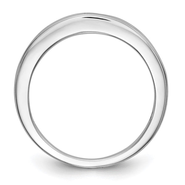 14K White Gold Wedding Band - 1/3 Carat Diamond