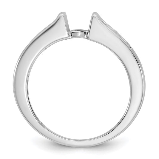Exclusive 14K White Gold Channel-Set Semi-Mount Engagement Ring - 1/10 Carat Diamonds