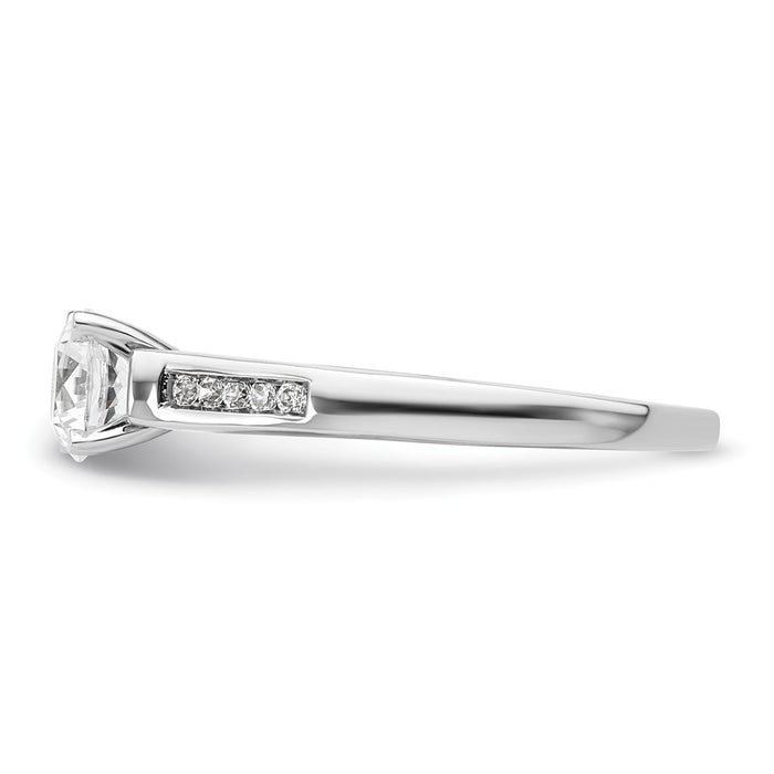 Exclusive 14K White Gold Channel-Set Semi-Mount Engagement Ring - 1/10 Carat Diamonds-3