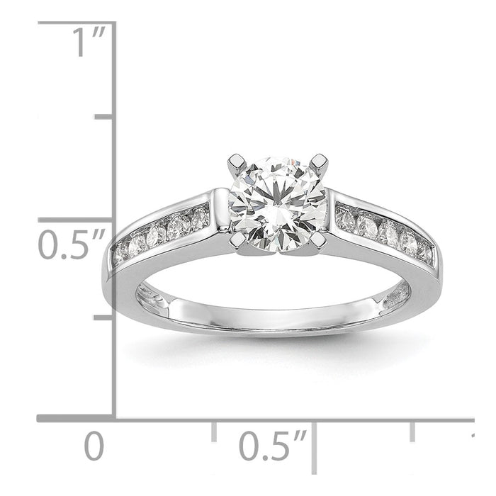 Buy Stylish 14K White Gold Semi-Mount Engagement Ring with 1/4 Carat Diamonds-8