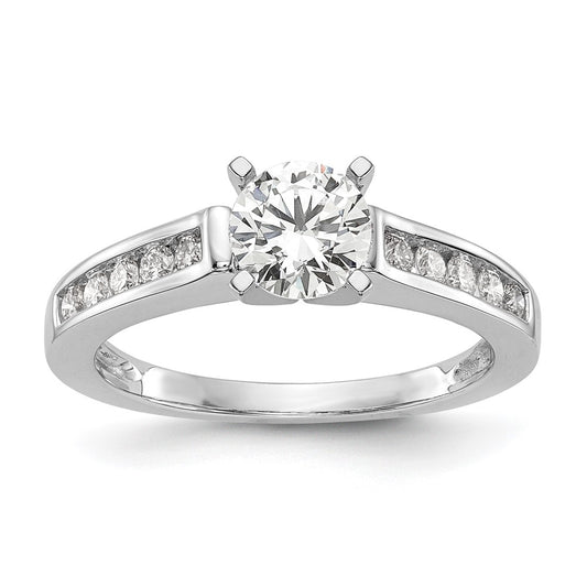 Buy Stylish 14K White Gold Semi-Mount Engagement Ring with 1/4 Carat Diamonds