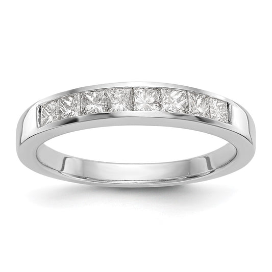 Buy Exclusive 14K White Gold Band with 8 Princess Cut Diamonds, 1/2 Carat