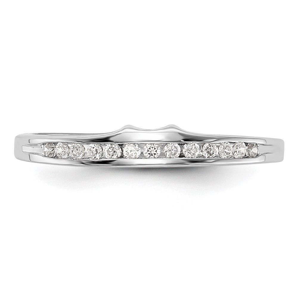 Buy Stylish 10K White Gold Wedding Band with 1/8 Carat Diamonds - Value Choice