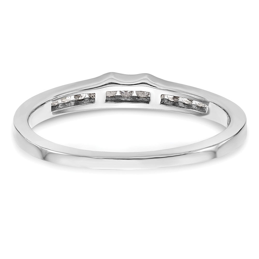 Buy Stylish 10K White Gold Wedding Band with 1/8 Carat Diamonds - Value Choice