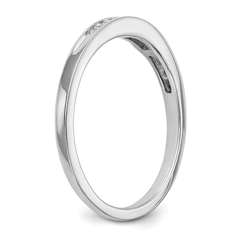 Buy Stylish 10K White Gold Wedding Band with 1/8 Carat Diamonds - Value Choice