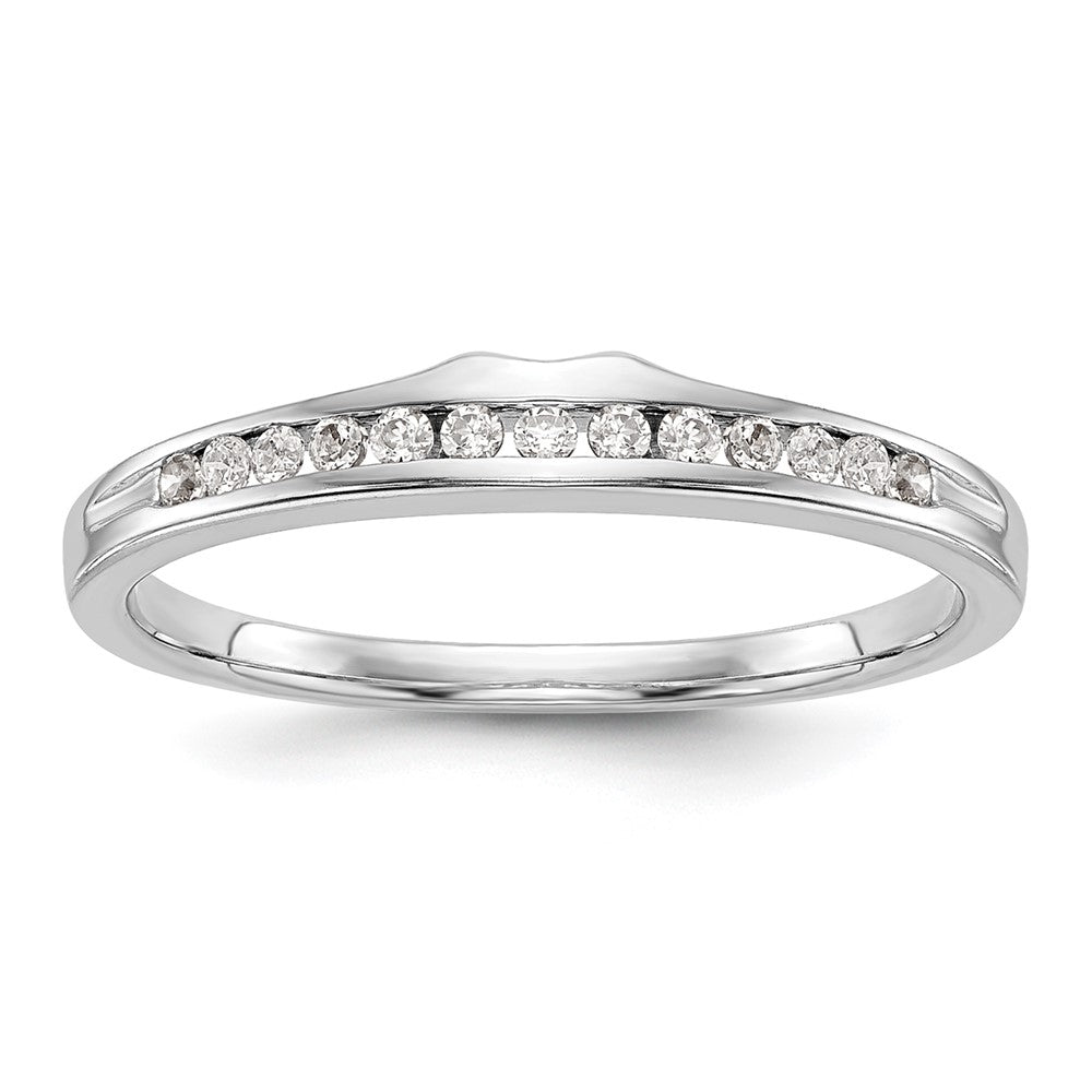 Buy Stylish 10K White Gold Wedding Band with 1/8 Carat Diamonds - Value Choice