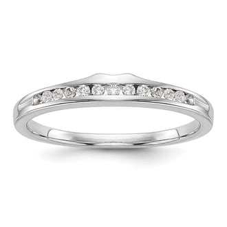 Buy Stylish 10K White Gold Wedding Band with 1/8 Carat Diamonds - Value Choice