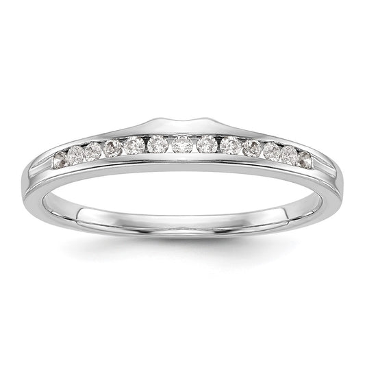 Buy Stylish 10K White Gold Wedding Band with 1/8 Carat Diamonds - Value Choice