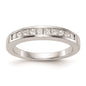 High-Quality 14K White Gold Princess Cut Channel Set Wedding Band - Stylish Value-1