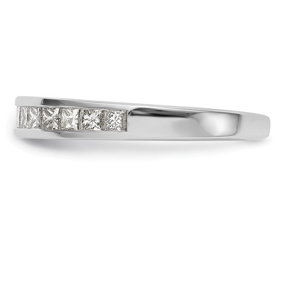 High-Quality 14K White Gold 1/2 Carat Princess Cut Diamond Wedding Band