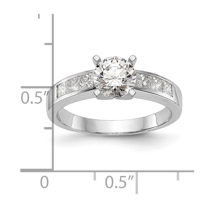High-Quality 14K White Gold Engagement Ring, 3/8 Carat Diamonds, Stylish Price-8
