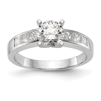 High-Quality 14K White Gold Engagement Ring, 3/8 Carat Diamonds, Stylish Price