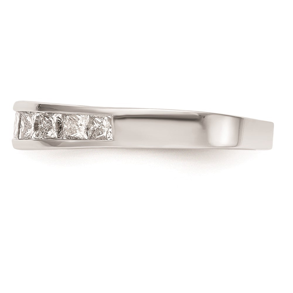 Exclusive 14K White Gold Princess Cut Wedding Band - Stylish Channel Set Design