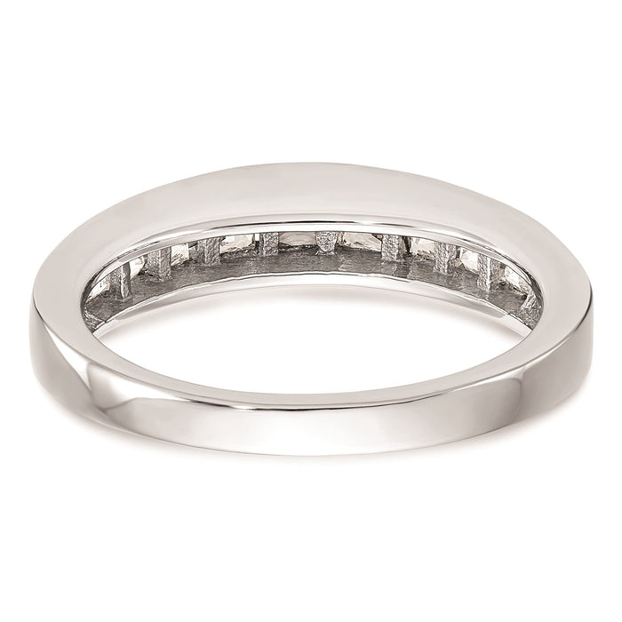 Exclusive 14K White Gold Princess Cut Wedding Band - Stylish Channel Set Design-5