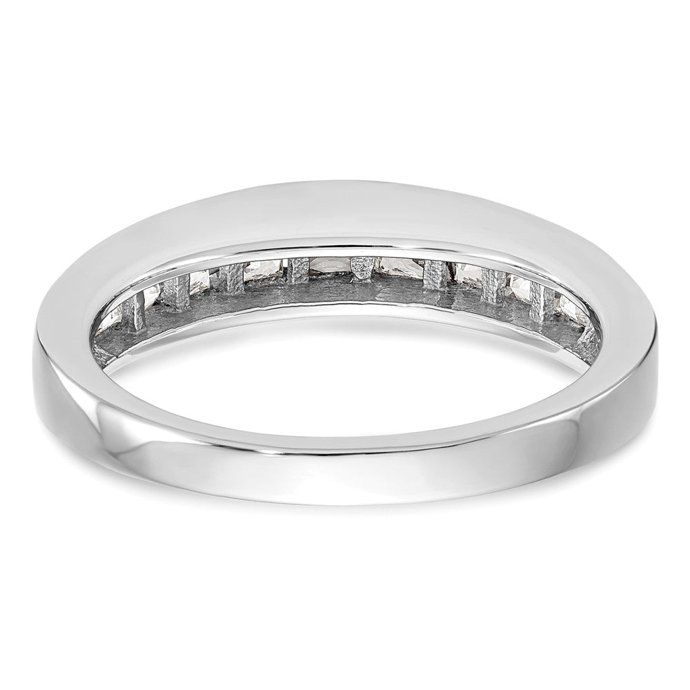 Buy Stylish 14K White Gold Wedding Band with 1 Carat Princess Cut Diamonds