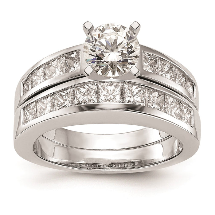 Buy 14K White Gold Channel-Set Peg Engagement Ring Mounting - Stylish Design-7