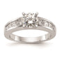 Buy 14K White Gold Channel-Set Peg Engagement Ring Mounting - Stylish Design-1
