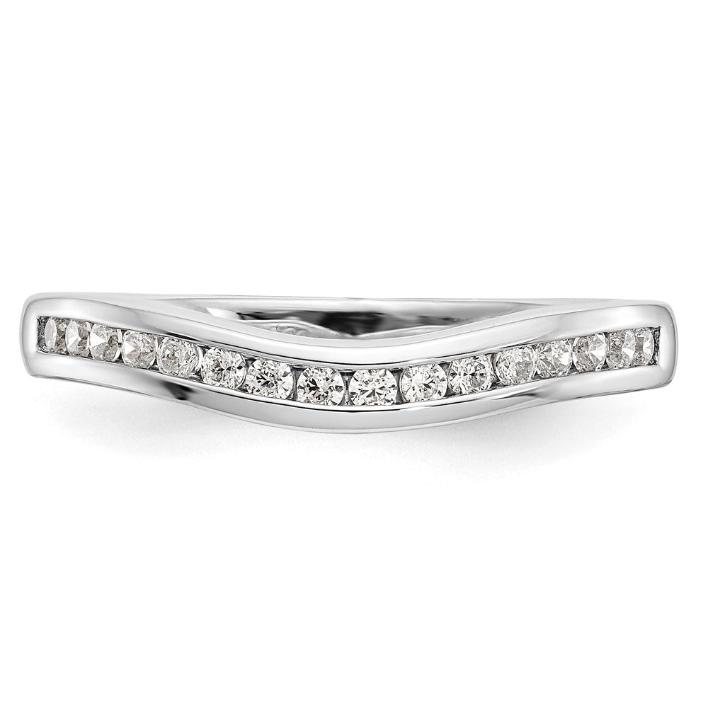 Buy Stylish 14K White Gold Wedding Band with 1/3 Carat Diamonds - Luxury!