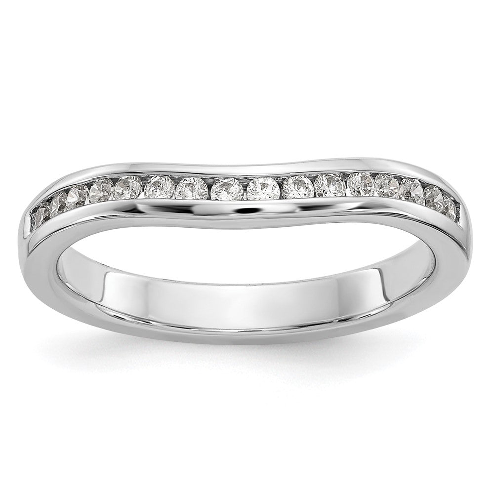 Buy Stylish 14K White Gold Wedding Band with 1/3 Carat Diamonds - Luxury!