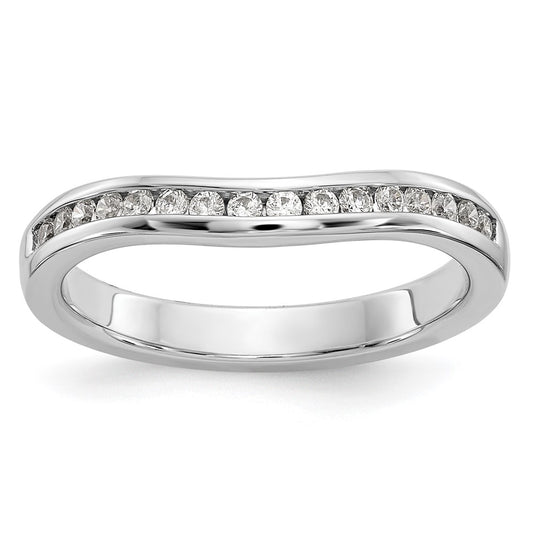 Buy Stylish 14K White Gold Wedding Band with 1/3 Carat Diamonds - Luxury!