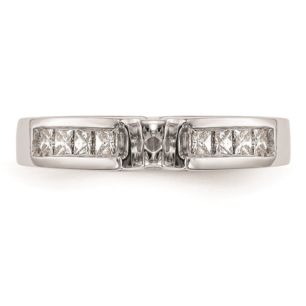 Buy 14K White Gold Channel-Set Princess Cut Engagement Ring Mounting - Affordable Quality