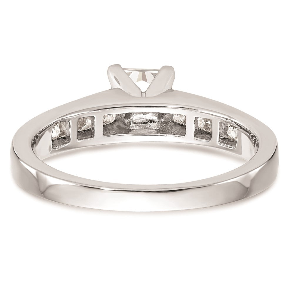 Buy 14K White Gold Channel-Set Princess Cut Engagement Ring Mounting - Affordable Quality