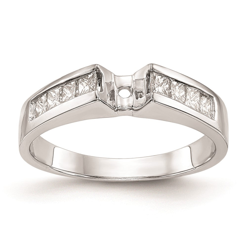 Buy 14K White Gold Channel-Set Princess Cut Engagement Ring Mounting - Affordable Quality
