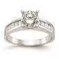Buy 14K White Gold Channel-Set Princess Cut Engagement Ring Mounting - Affordable Quality-1