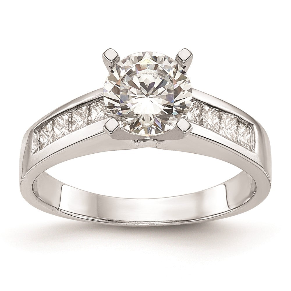 Buy 14K White Gold Channel-Set Princess Cut Engagement Ring Mounting - Affordable Quality
