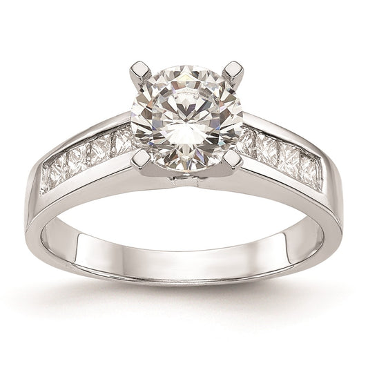 Buy 14K White Gold Channel-Set Princess Cut Engagement Ring Mounting - Affordable Quality