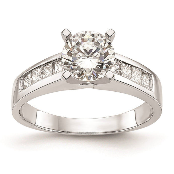 Buy 14K White Gold Channel-Set Princess Cut Engagement Ring Mounting - Affordable Quality-1