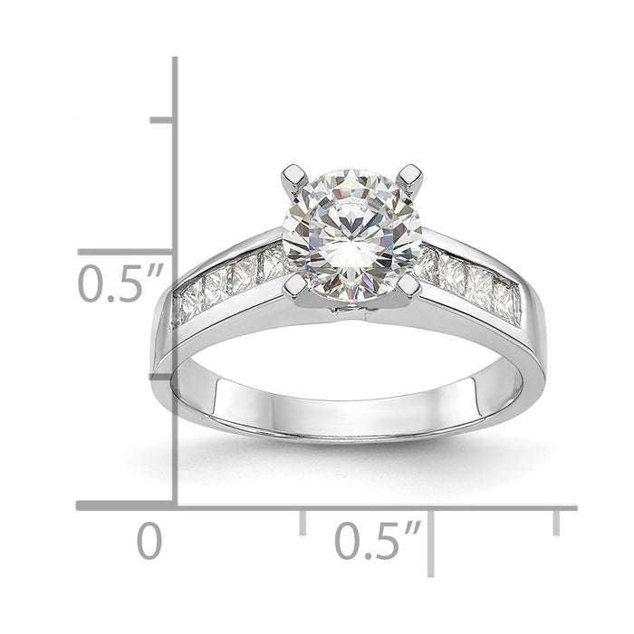 Buy 14K White Gold Channel-Set Semi-Mount Engagement Ring, 3/8 Carat Diamonds - Stylish Value!-7