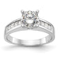 Buy 14K White Gold Channel-Set Semi-Mount Engagement Ring, 3/8 Carat Diamonds - Stylish Value!-1