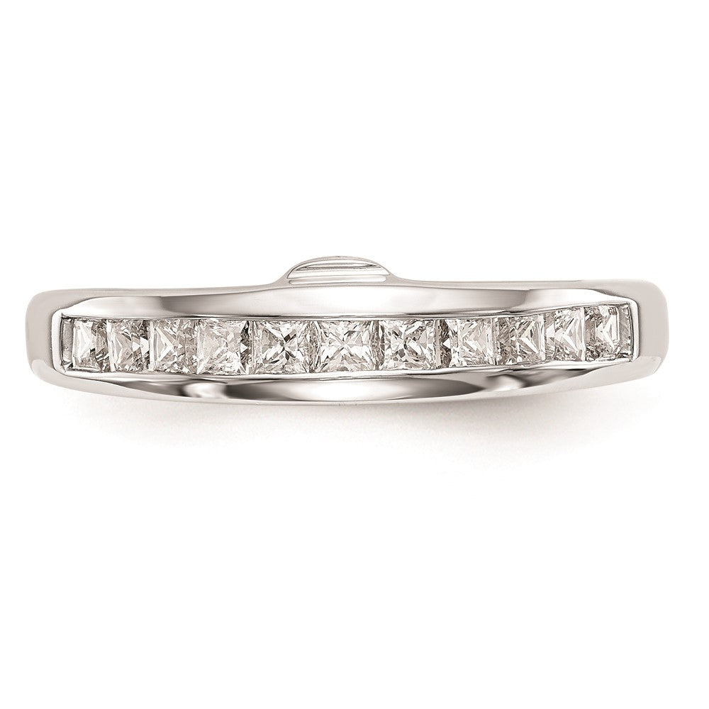 Buy Stylish 14K White Gold Princess Cut Channel Set Wedding Band - Value!