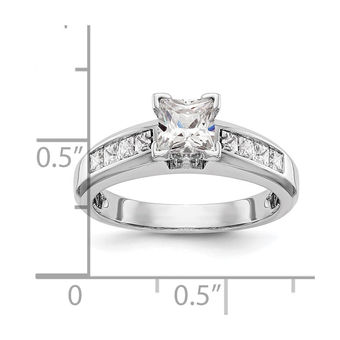 Buy Stylish 14K White Gold Princess Cut Engagement Ring Setting - Exclusive Value-8