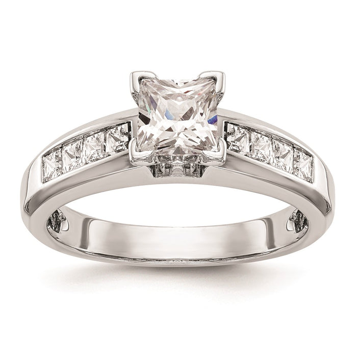 Buy Stylish 14K White Gold Princess Cut Engagement Ring Setting - Exclusive Value-1