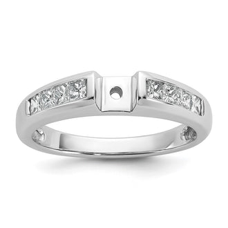 Buy Exclusive 14K White Gold Engagement Ring with 1/2 Carat Diamonds - Stylish Semi-Mount