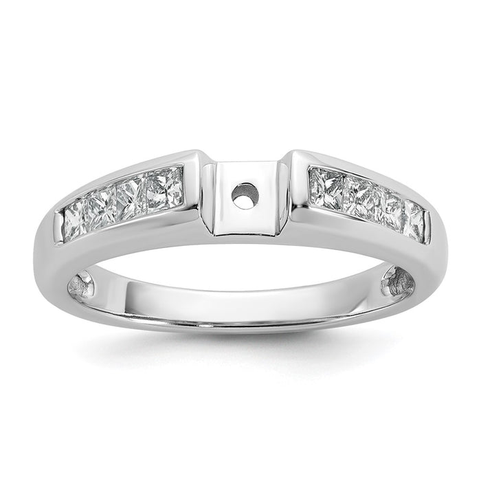 Buy Exclusive 14K White Gold Engagement Ring with 1/2 Carat Diamonds - Stylish Semi-Mount-1