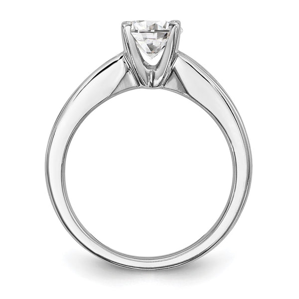 14K White Gold Semi-Mount Engagement Ring for 1 Carat Gem
