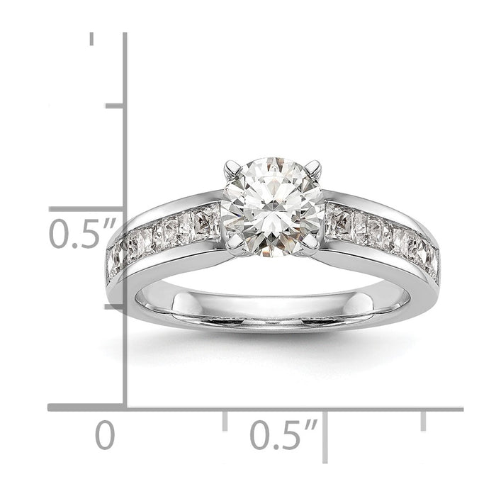 Buy Exclusive 14K White Gold Semi-Mount Engagement Ring for 1 Carat Gem-8